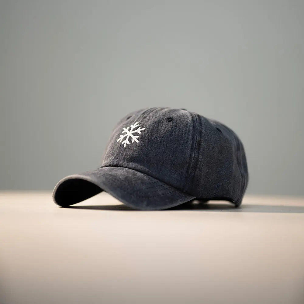 Panic Zones Snowflake Cap in navy — official Panic Zones Arctic Edition merch