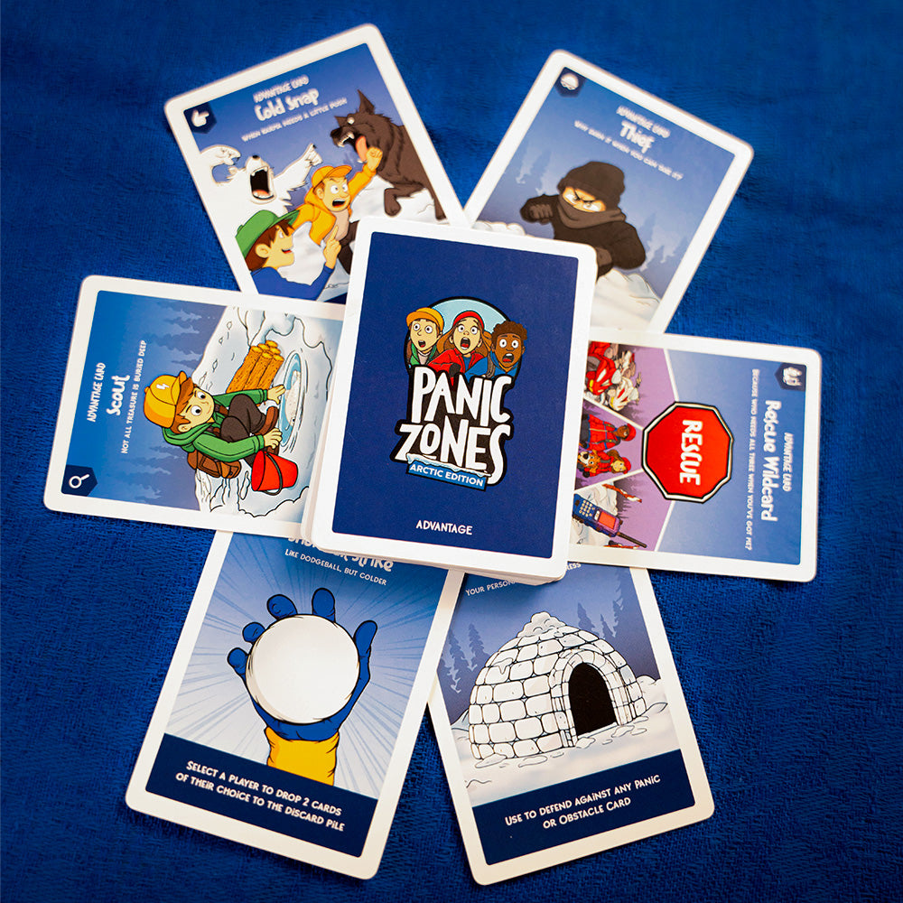 Panic Zones party card game for adults played at a party without a board or app