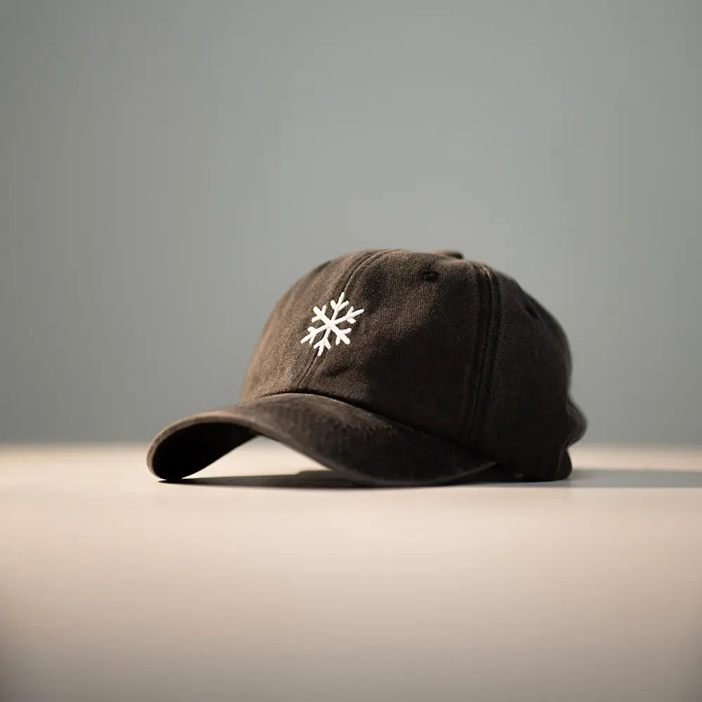 Panic Zones Snowflake Cap in black — official Panic Zones Arctic Edition merch