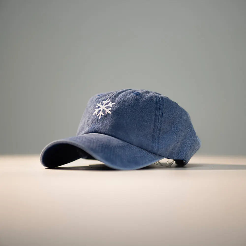 Panic Zones Snowflake Cap in blue — official Panic Zones Arctic Edition merch